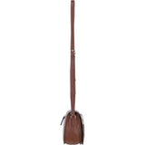 Ashwood Leather Crossbody Bag with Twist Lock 2 Tone Tan: 64787