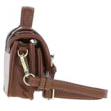 Ashwood Leather & Harris Tweed® Cloth Micro Satchel Bag with Twist Lock Tan/Watch:TW-36-04-TW