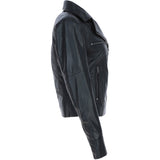 Ladies  Ashwood Leather Biker Jacket Black: AWL-1991