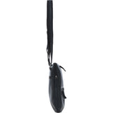 Real Leather Messenger Bag with Multiple Pockets Black: MOSCOW