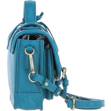 Stylish Ashwood Leather Small Satchel Bag Turquise: Y-61