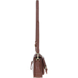 Ashwood Leather & Harris Tweed® Cloth Small Satchel Bag with Twist Lock Tan/Mcload: TW-33-02-TM