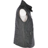 Diamond Quilted Leather Gilet Green: RIGDEN GILLET