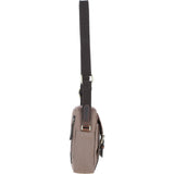 Fenland Canvas & Leather body Bag Mud/Grey: FEN-750
