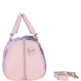 Ashwood Leather & Harris Tweed® Cloth Medium Barrel Bag Baby-pink/Pink: TW-62-15-BP