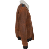 Classic Trapper Suede Leather Pilot Jacket Cognac: Trap-Pilot