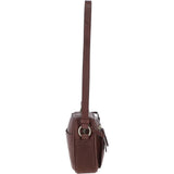 Small Leather Cross Body Bag Brandy - 63010