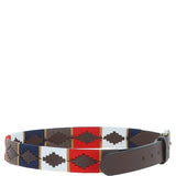 Ashwood Leather Multicolored Handmade Belt Navy: POF-20