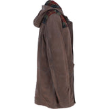 Ashwood Leather x Harris Tweed Men’s Hooded Casual Jacket Brown/Red/Green: TW-905-07-BR