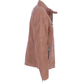Mens Real Leather Biker Jacket Camel: AWM-Lent
