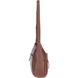 Leather Shoulder Bag with Zip & Magnetic Pocket Cognac: Meath