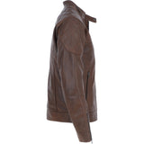 Ashwood Men's Leather Biker Jacket Aq Brown: 8055
