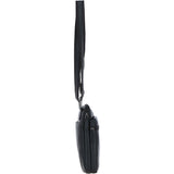 Real Leather Messenger Bag Black: BERLIN