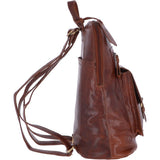 Large Vintage Leather Backpack Honey  – G28