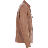 Ashwood Men’s Casual Real Leather Jacket with Mandarin Collar and Hidden Zip Tan: AWM-COOPER