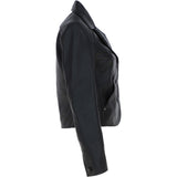 Ashwood Leather Short Blazer Jacket Black : Awl 1676
