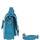 Stylish Ashwood Leather Medium Satchel Bag Turquise: Y-62