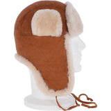 Unisex Sheepskin Trapper Hat Tan/ Cream: 208