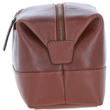 Mens Leather Washbag Chestnut: Milo