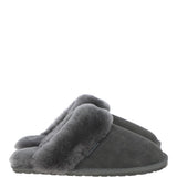 Classic Ladies Suede Sheepskin Slippers Gray