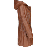 Stylish Ashwood Leather Ladies Three Quarter Jacket Tan: Emilia