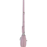 Leather Shoulder Bag with Detachable Crossbody Strap Wood Rose: 64739