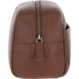 Gabicci Leather Washbag With Striped Tan: GB-64953