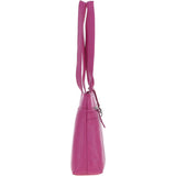 Classic Leather Zipped Shoulder Bag Berry: Derry