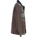 Ashwood Leather x Harris Tweed Men’s Diamond Quilted Stitch Details Casual Jacket Brown/Mcload: TW-907-01-BM