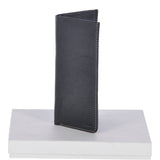 Cow Waxy Large Leather Classic 8 Card Bill-Fold  Wallet Black :  1558