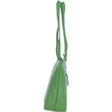 Designer Leather Shoulder Bag with Secure Zip Pocket Fern: Bray
