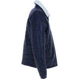 Ashwood Men’s Real Leather Puffer Jacket in Regular Fit with Faux Fur Collar Navy: AWM-Puffer