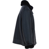 Sheepskin Flying Jacket Black: KE 007E