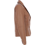 Ashwood Leather Women's Two Button Tan Blazer: 10157