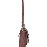 Ashwood Leather & Harris Tweed® Cloth Large Satchel Bag with Twist Lock Tann/Mcload: TW-35-02-TM