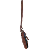 Authentic Ashwood Leather & Harris Tweed® Cloth Crossbody Bag Tan/Watch: TW-29-04-TW