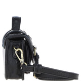 Ashwood Leather & Harris Tweed® Cloth Micro Satchel Bag with Twist Lock Black/Watch:TW-36-03-BW