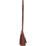 Elegant Leather Crossbody Bag Cognac: Delilah