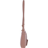 Small Zip Top Leather Crossbody Bag Lychee – 62675