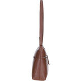 Sleek Luxe Leather Shoulder Bag Cognac: Mourne