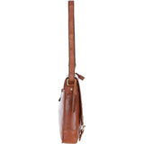 Elegant Ashwood Leather Unisex Crossbody Bag Honey: G-19