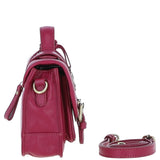 Stylish Ashwood Leather Medium Satchel Bag Raspberry: Y-62