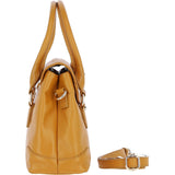 Premium Leather Shoulder Bag with Detachable Crossbody Strap Mustard: Y-56