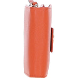Ashwood Leather RFID Secure Wallet/Purse with Zip and Stud Closure Orange: X-30