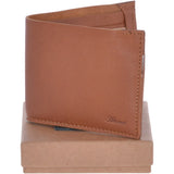 Mens Luxury 6 Card Note Leather Wallet Tan : 2002