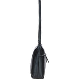 Sleek Luxe Leather Shoulder Bag Black: Mourne
