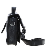 Ashwood Leather Mini Crossbody Satchel Bag Black: P-61