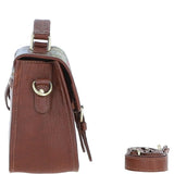 Ashwood Leather & Harris Tweed® Cloth Satchel Bag Tan/Mcload: TW-68-02-TM