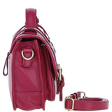 Stylish Ashwood Leather Large Satchel Bag Raspberry: Y-63