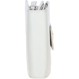 Ashwood Leather RFID Secure Wallet/Purse with Zip and Stud Closure White: X-30
